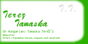 terez tamaska business card